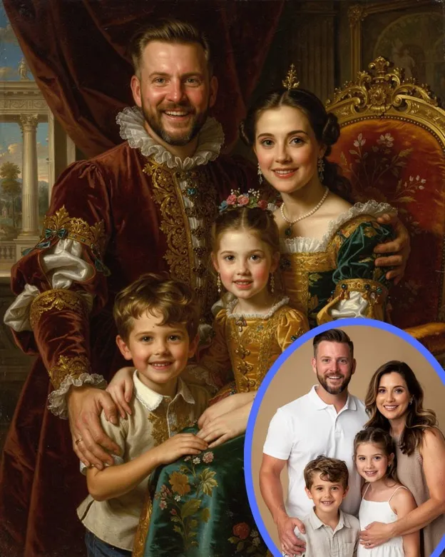 Family Baroque portrait