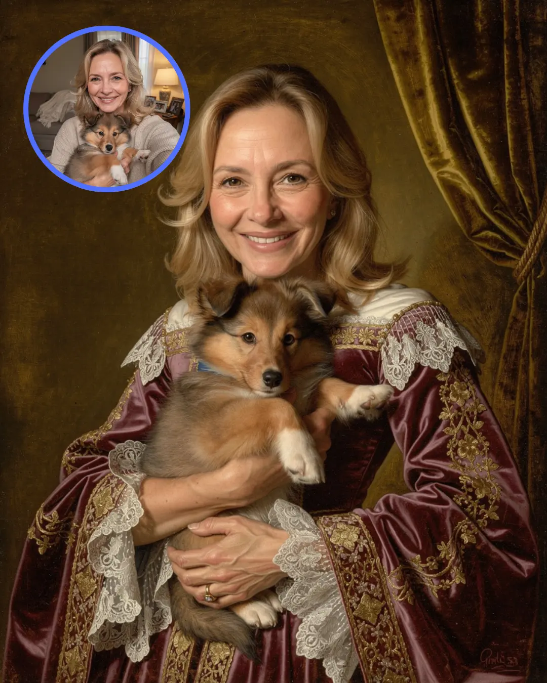 Pet & Me Renaissance portrait