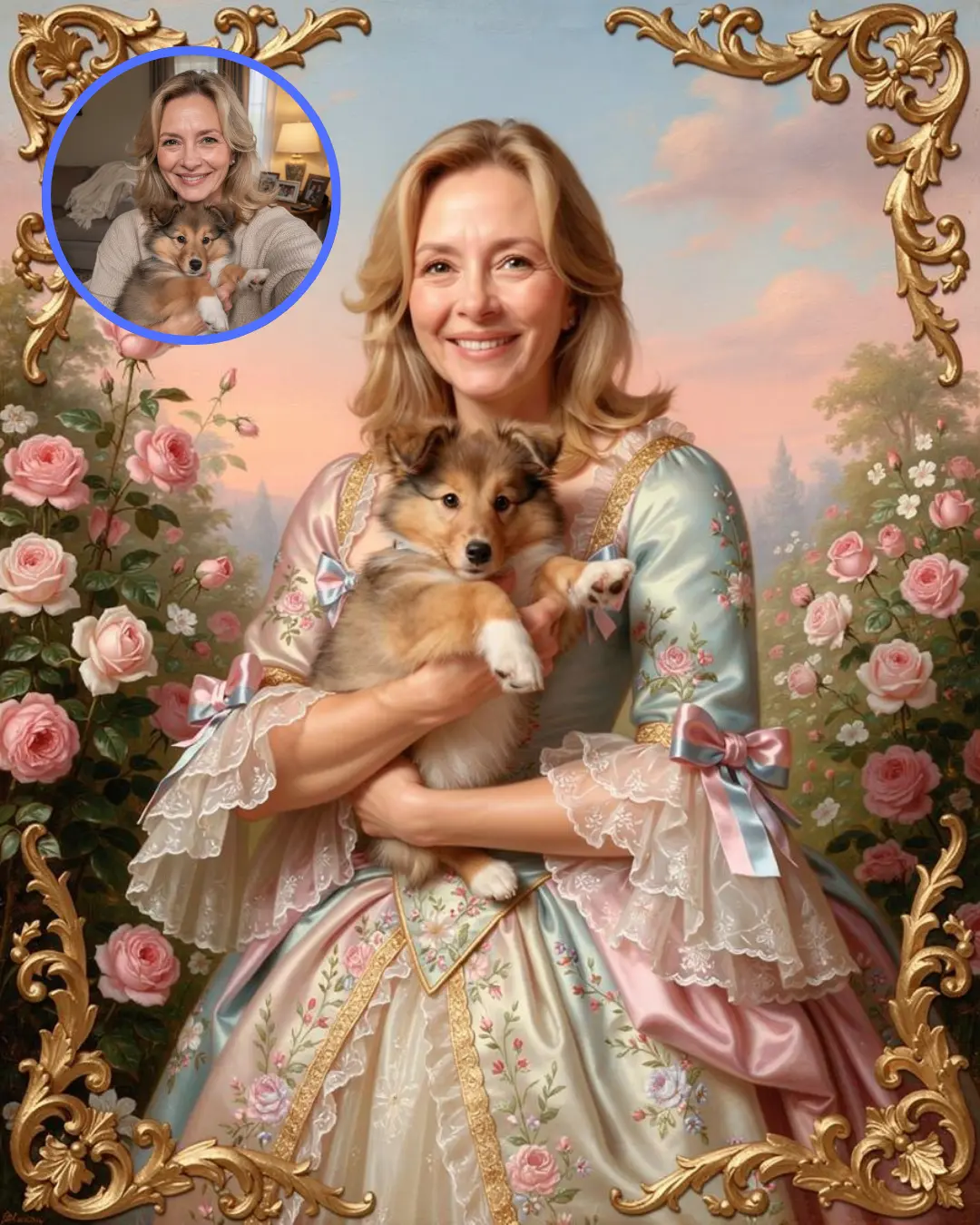 Pet & Me Rococo portrait